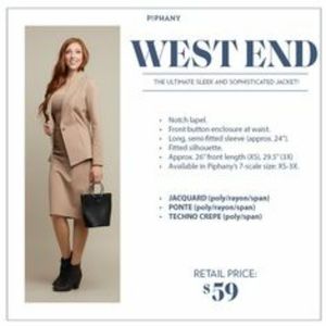 NWOT Large Tan Piphany West End Blazer